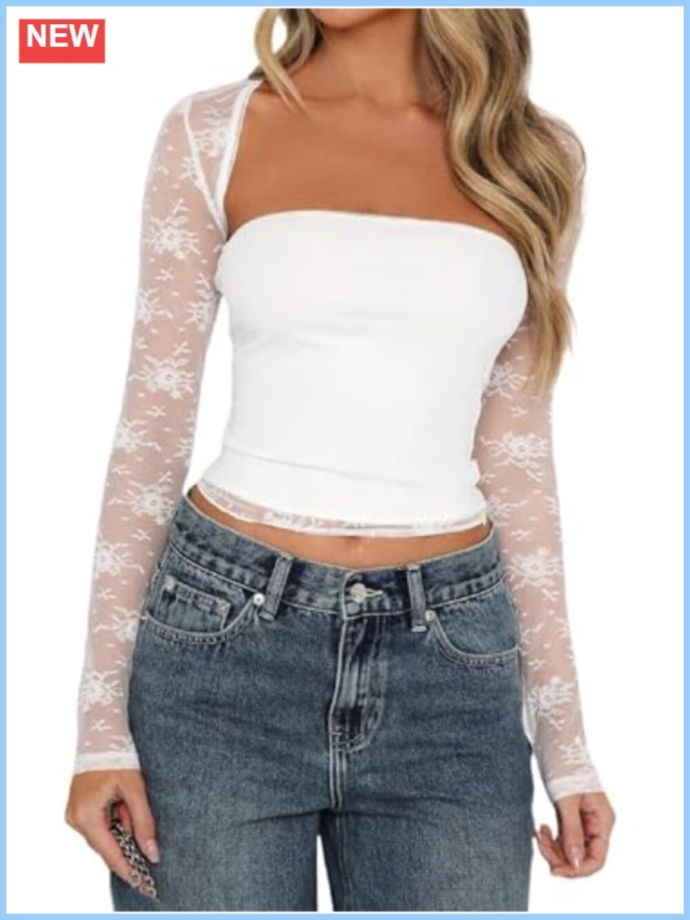 Sheer Lace Bolero Shrug Cropped Mesh Cardigan Long Sleeve Floral